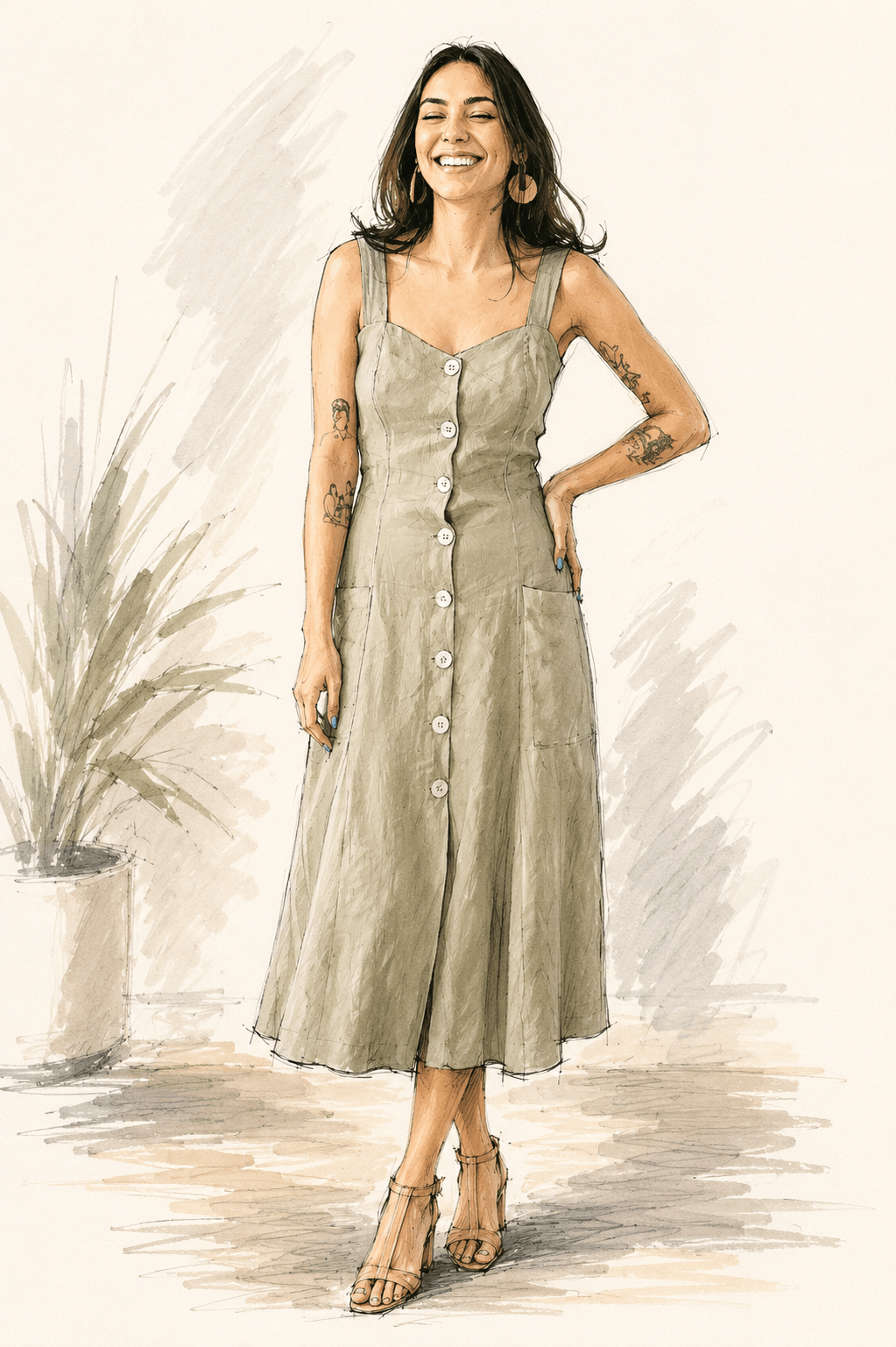Button Up Summer Dress